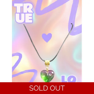 Green Gradient Heart Stone Necklace